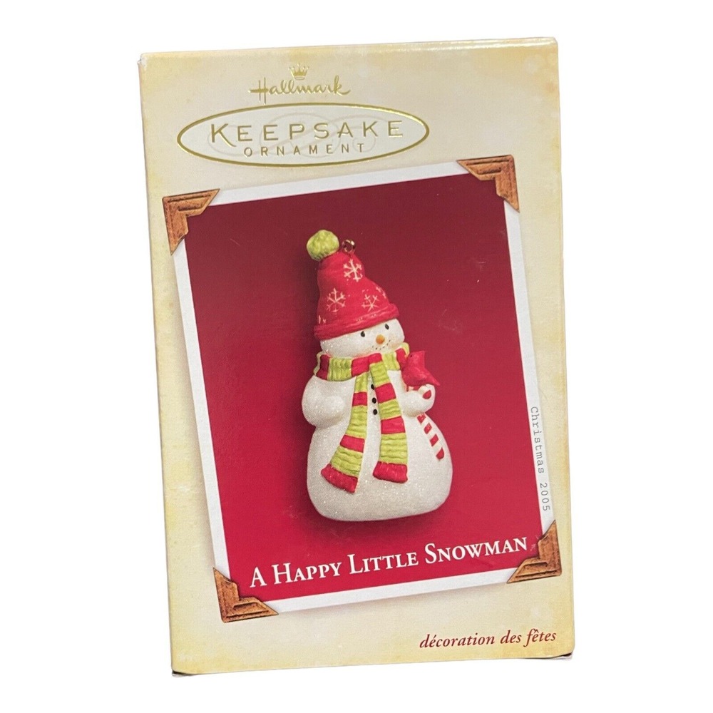 Hallmark Keepsake A Happy Little Snowman‎ Christmas Ornament 2005